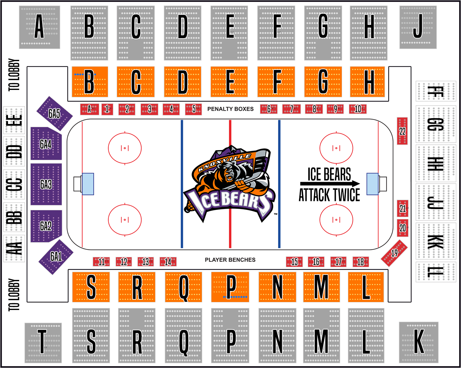 Knoxville Ice Bears: Seating Chart